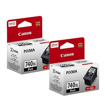 CANON PG-740XL 原廠高容量黑色墨水匣組(2入)