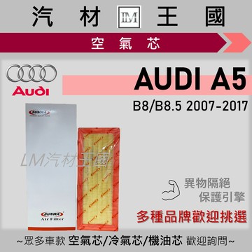 【LM汽材王國】空氣芯 A5 2007-2017年 B8 B8.5 引擎濾網 空濾 AUDI 奧迪