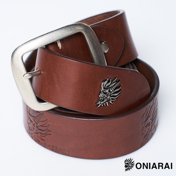 鬼洗 BLUE WAY – 新立體鬼頭皮帶(深咖啡色)