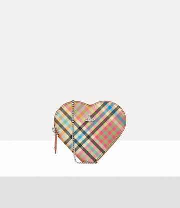 Vivienne Westwood Heart Crossbody Polyurethane / Polyester / Cotton Heather-plaid