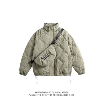 悟空有貨立領嘻哈情侶外套羽絨服