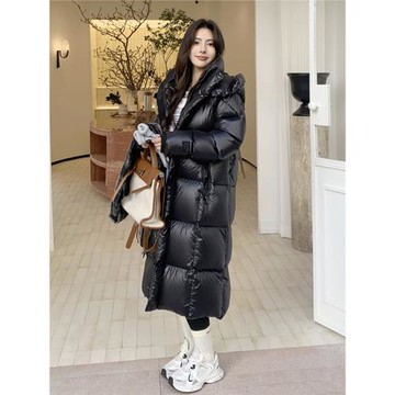 MJAE東北極寒五防超厚長款過膝羽絨服女2025冬季新款90白鴨絨外套