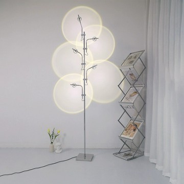 【含稅/免運】 投影落地燈臥室創意臺燈簡約北歐設計師客廳光影燈氛圍燈日落裝飾