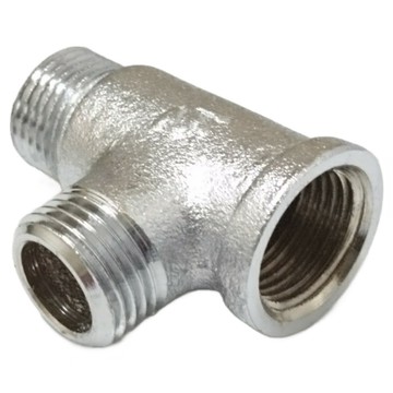 新多多小舖 PT三通(有通) 2個一組 四分內牙接頭  外牙直徑(2.05cm)  銀色