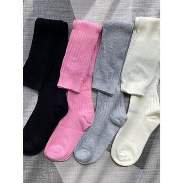 韓國東大門老板娘同款襪子女坑條豎條紋羊毛針織過膝長筒襪堆堆襪