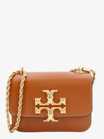 Leather shoulder bag with frontal logo - TORY BURCH - gender_Woman