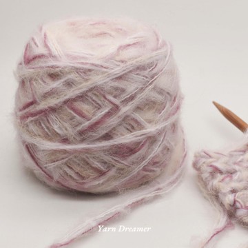 芋頭粉色粗毛線編織 手混線毛線 淺紫奶油混色毛線 圍巾毛線 鉤織毛線出清 鉤針毛線批發庫存毛線 毛絨馬海毛線