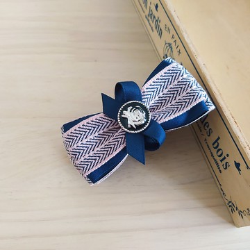 典雅人字紋蝴蝶結扣飾香蕉夾