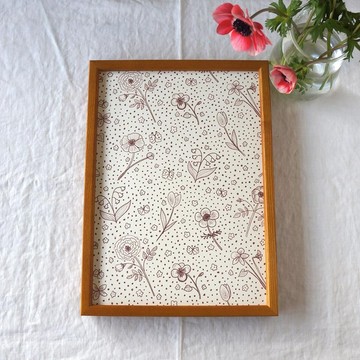 「春之庭 ( brown drawing ) 」A4 海報