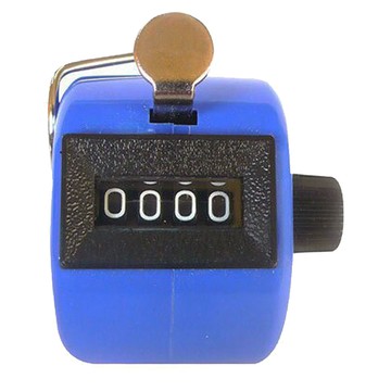 Dr.AV 聖岡科技 輕巧型計數器 機械式 手指按壓 0-9999 數字顯示  藍色 + 黑色  1個
