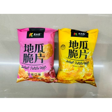 台南名產 瓜瓜園 地瓜脆片 原味 甘梅口味 79g全素 地瓜脆片餅乾 地瓜餅 地瓜片Sweet Potato Chips
