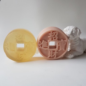 好運蜂蜜精油手工皂, 年節伴手禮 - 招財進寳 (二入)