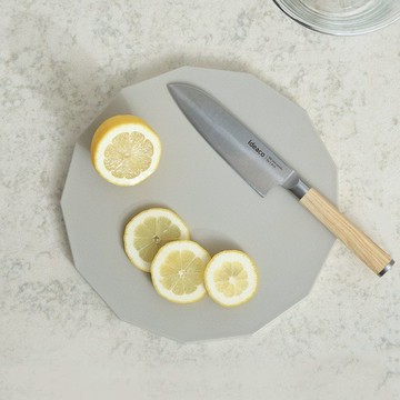 13邊形雙面銀離子抗菌砧板-S-多色可選 白/沙白