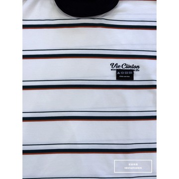 E7th.厚磅Clinton英字黑標短T-米(E7SN50282503)