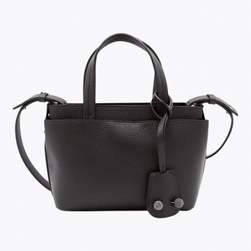 Fabiana Filippi Black Leather Top Handle Bag