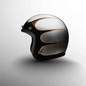 GALLOP 1932  速度線 3/4半罩安全帽 高亮銀款