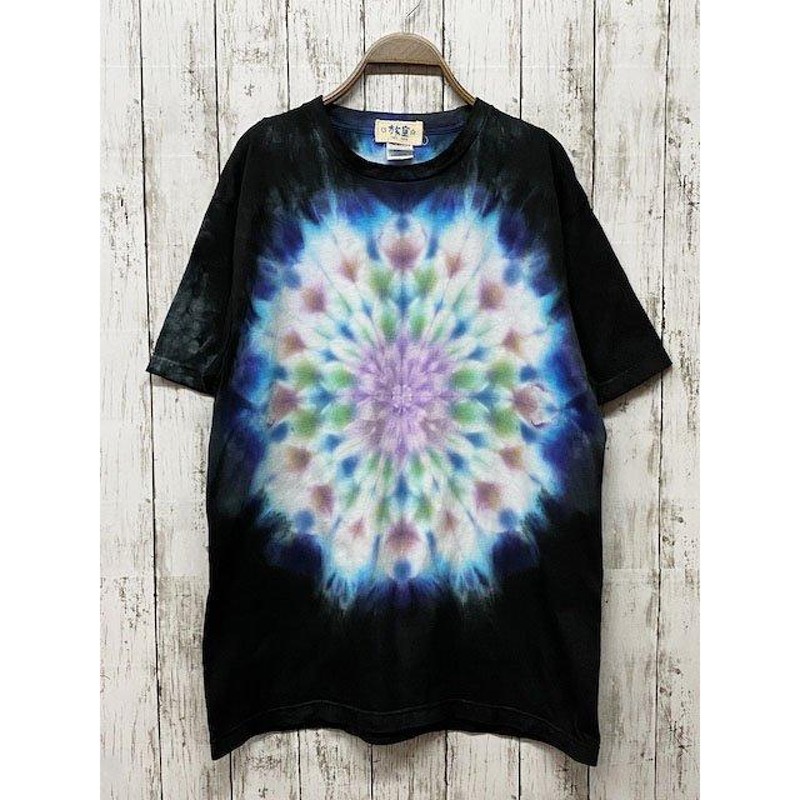 タイダイ染め Tシャツ Lサイズ 大曼荼羅 ブラック Hippies Dye | LINEブランドカタログ