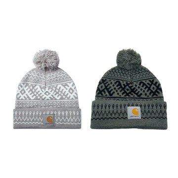 I015541 Carhartt Wip Elias Bobble Hat 雪花織紋毛帽 淺灰、深灰