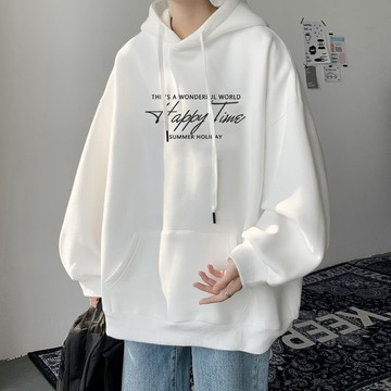 臺灣出貨 套頭式Hoodie長袖款 男生女生皆適閤 加絨帽T 印花款式 日常長袖穿搭 M-8XL大尺碼連帽上衣 JAGN
