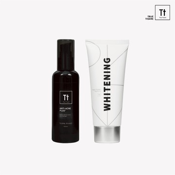 Tt 控油＋美白雙重黑白洗顏組｜一組2入｜金銀花抗痘潔面凝露＋亮顏透澤七白洗面乳【TRUE TISANE】