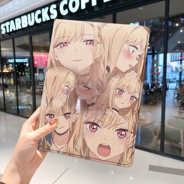 喜多川海夢2021款ipad9保護套pro2020蘋果mini6外套ipod迷你4殼air5適用2平板3帶筆槽8第九代7三折日系二次元