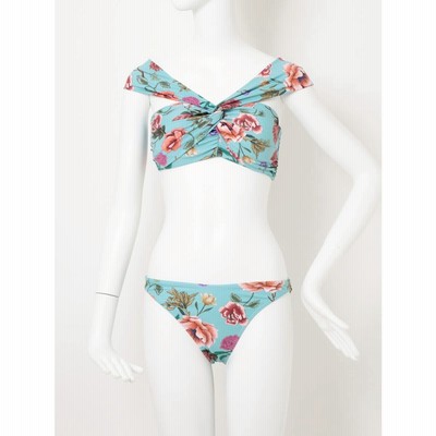 Evris Flower Cross Swim Wear 返品不可商品 ブルー 通販 Lineポイント最大1 0 Get Lineショッピング