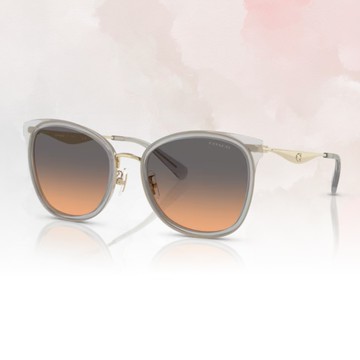 【COACH】圓形膠框太陽眼鏡(HC7170-945018 56mm)