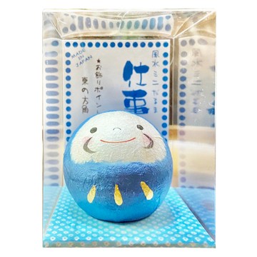 RYUKODO 龍虎堂 開運達摩 和紙擺飾 日本製造  藍色  5 x 5 x 7cm