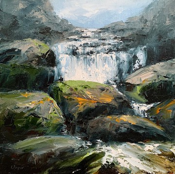 原創 Waterfull 風景油畫 航海繪畫 厚塗藝術