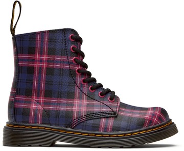 Dr. Martens 紫色 & 粉色 1460 Pascal 儿童踝靴