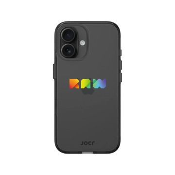 iPhone 16 Clear (相機按鈕) 酷墨灰 - JOCR - Raw Rainbow