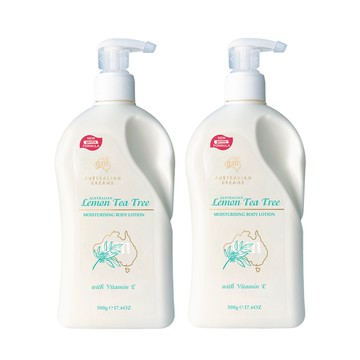 【澳洲 G&M】潤膚霜家庭號500g-2入組 (檸檬茶樹含維他命E/山羊奶含曼努考蜂蜜)