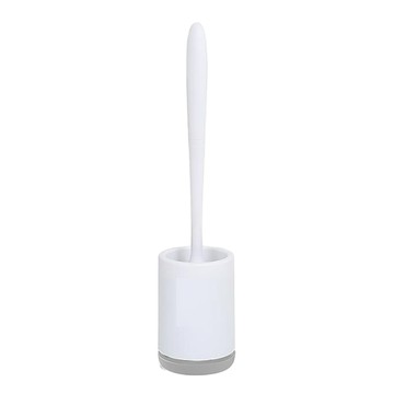 馬桶刷套組(升級款)  太空鋁材質  免釘膠安裝  附置物架  白色  1組