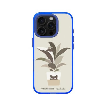 iPhone 16 Pro Clear 激光藍 - ilovedoodle (Lim Heng Swee) - Cat and Plant - 鯨魚在哪裏
