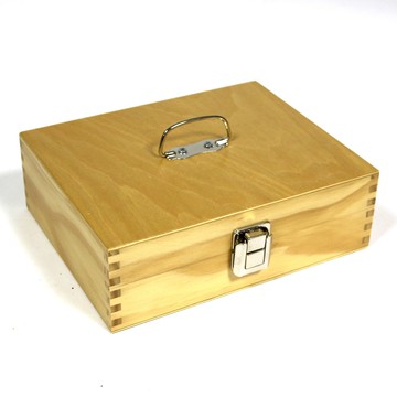 【文具通】木質 木製 印章盒 內隔板為塑膠製 約22.3x17.8x7.3cm 中 K4050003
