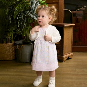 輕快比得羅紋針織短版九分袖外套