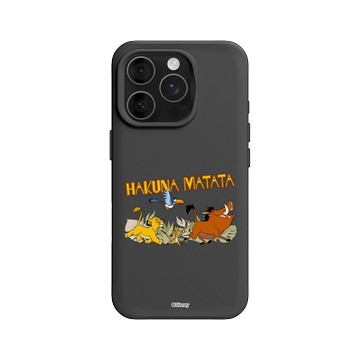 iPhone 16 Pro SolidX 黑 - Disney - Lion King 迪士尼-獅子王 - 辛巴&丁滿&彭彭-「Hakuna Matata!」