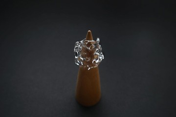 -net pattern- 玻璃戒指