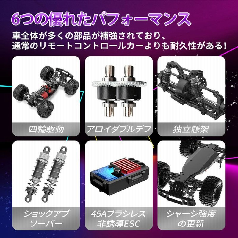 DEERC ラジコンカー 速い オフロード 高速 大人 子供 4WD 1/10