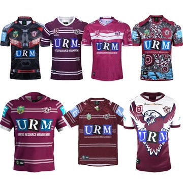 2020新款曼利海鷹主場男士短袖橄欖服上裝球衣MANLY Rugby jersey