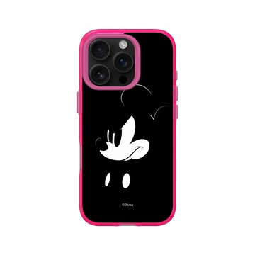 iPhone 16 Pro Clear 粉漾桃 - 迪士尼-米奇 Mickey - 米奇黑設計