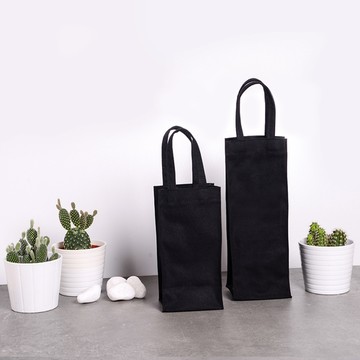 禾織｜環保黑色帆布水壺收納提袋(正常版)