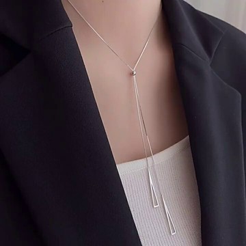 925純銀秋冬高端毛衣鏈女年新款潮長款小眾設計感吊墜ins項鏈