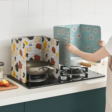 擋油板廚房鋁箔防油擋板煤氣灶臺炒菜隔油防濺油隔熱板家用