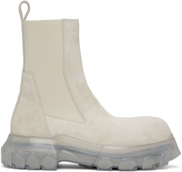 Rick Owens 灰色 Hollywood Beatle Bozo Tractor 切尔西靴