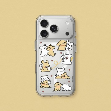 【犀牛盾】iPhone 15/16/17系列 Clear MagSafe兼容 抗黃化透明防摔磁吸手機殼/線條小狗/相愛相殺的日常(兩色可選)