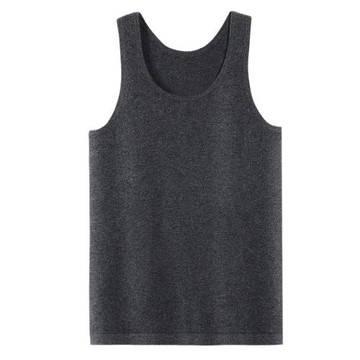 背心男士工字型100純山羊絨毛織馬甲修身無袖套頭貼身內穿針織衫