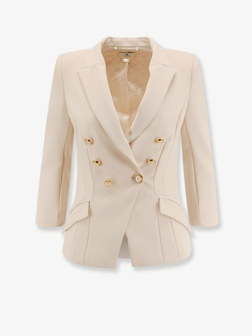 Fitted blazer with logoed buttons - ELISABETTA FRANCHI - gender_Woman