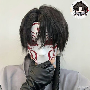🍒臺灣熱賣🍒斬神假麵小隊王麵cos假頭髮短直髮碎蓋頭動漫風易打理萬用全頭套