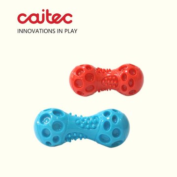 CAITEC寵物玩具狗狗發聲玩具啞鈴耐咬柔軟不傷牙適合小型犬中型犬